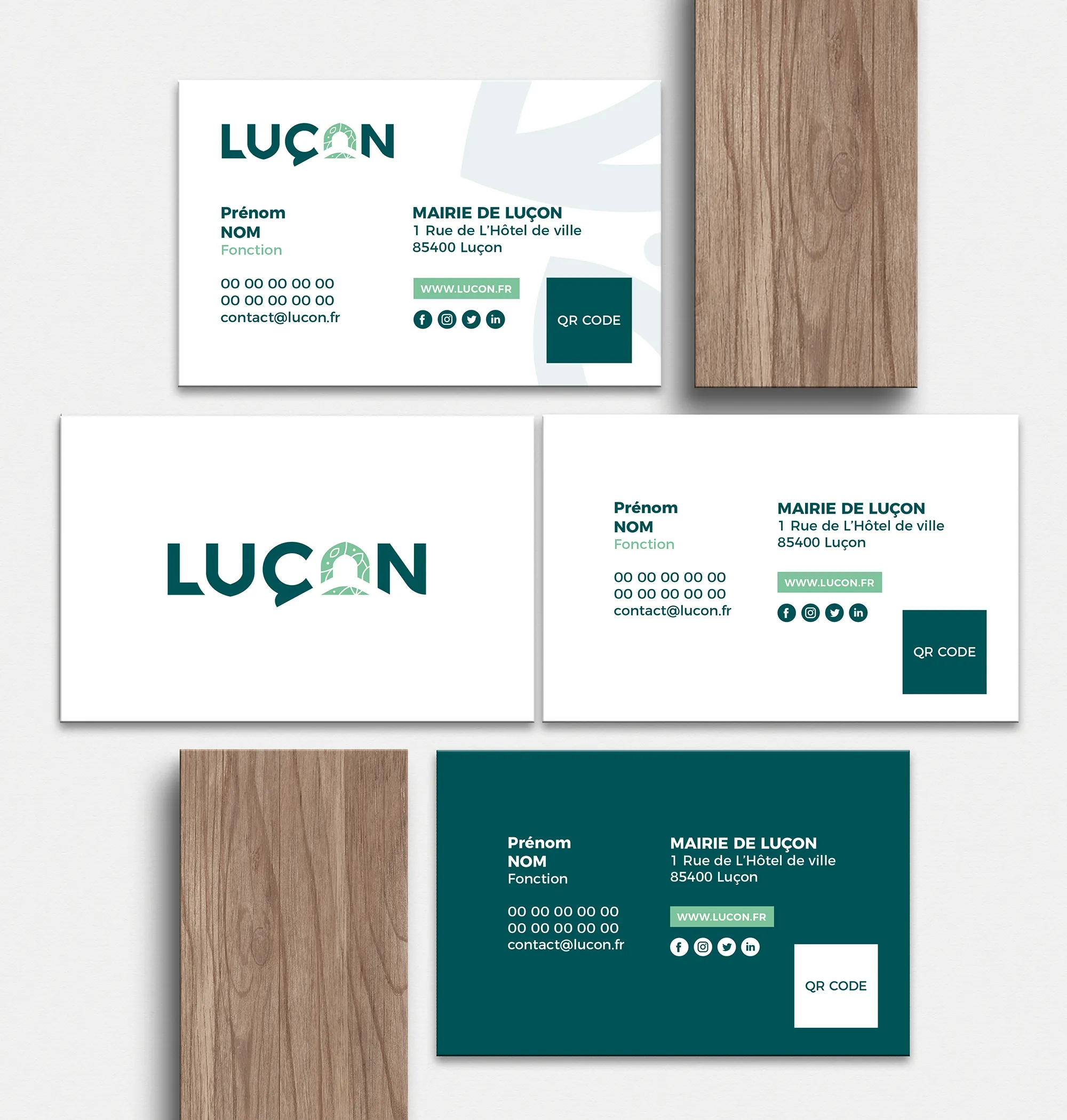 Ville de Luçon carte de visite Audrey Bareil Communication Gîtes les Balises - Logo